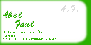 abel faul business card