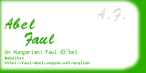 abel faul business card